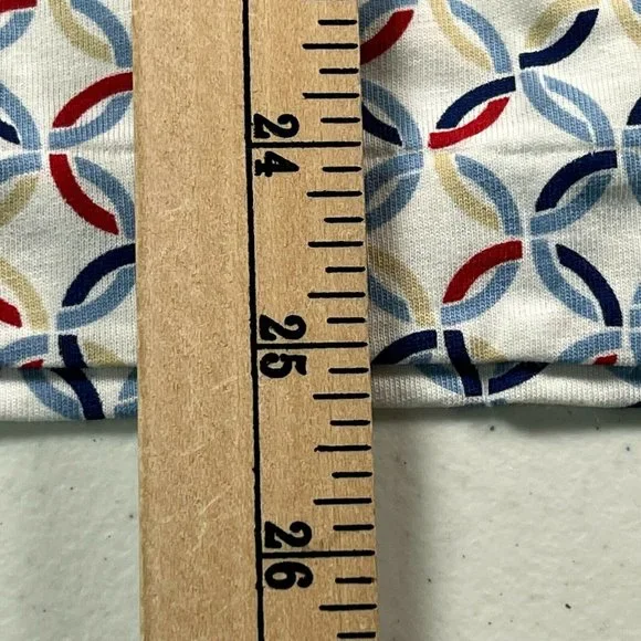 New Leon Levine Polo Shirt Women's Small Short Sleeve Blouse Circles Rin… - Picture 8 of 8